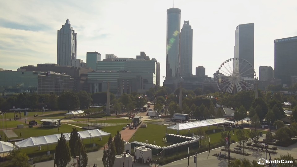 ferris wheel, Atlanta, fairgrounds, city, skyline